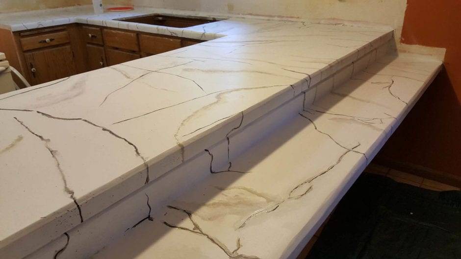 White Marble Epoxy Countertop