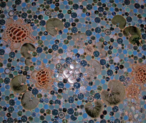 Pumpkin Concrete Pigment in White Grout Color