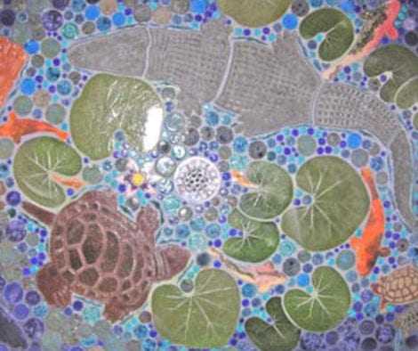 Soft Gray Concrete Pigment in White Grout Color