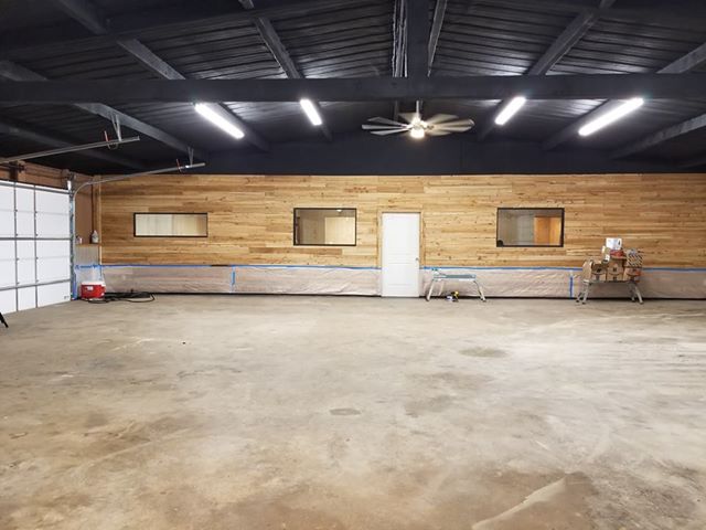 Concrete garage floor