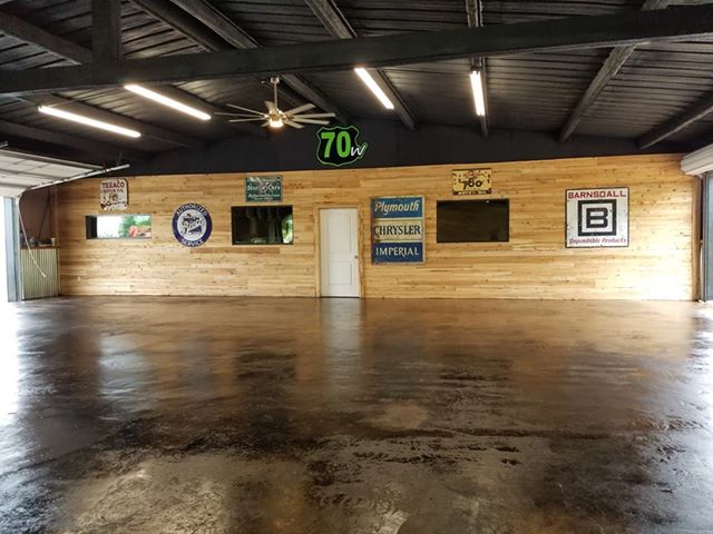 acid stained garage floor