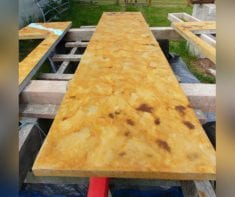 Applying Acid Stain to Multiple Concrete Countertops