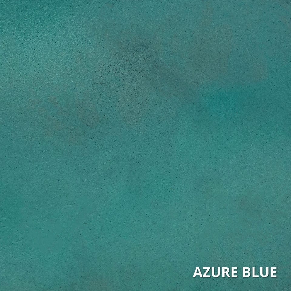 Azure Blue Concrete Acid Stain Swatch