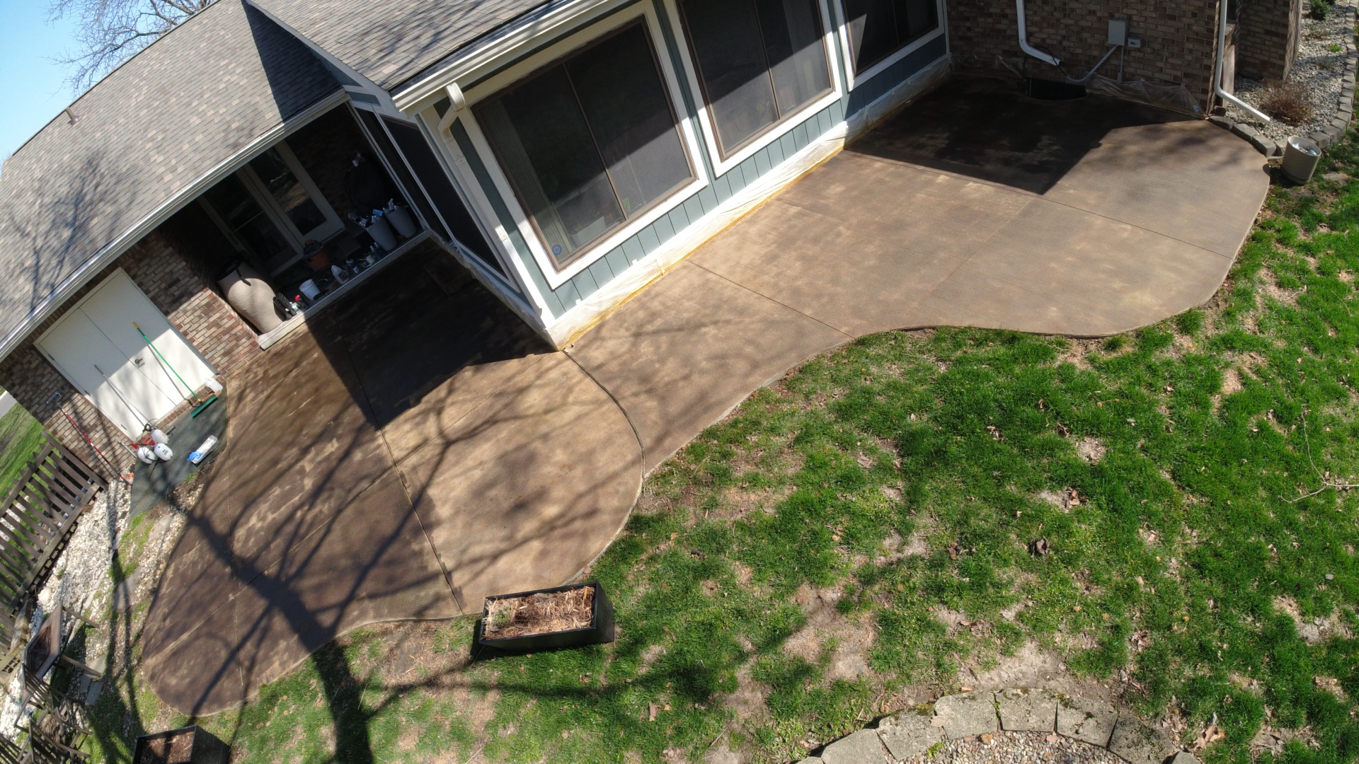 First Coat of Concrete Sealer