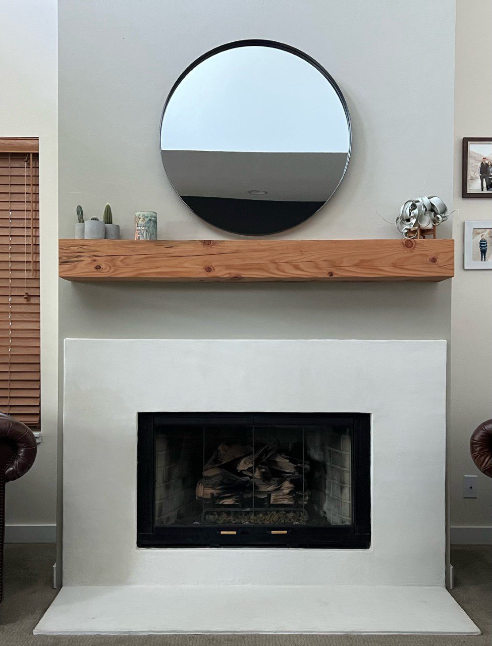 After smooth pearl white concrete overlay