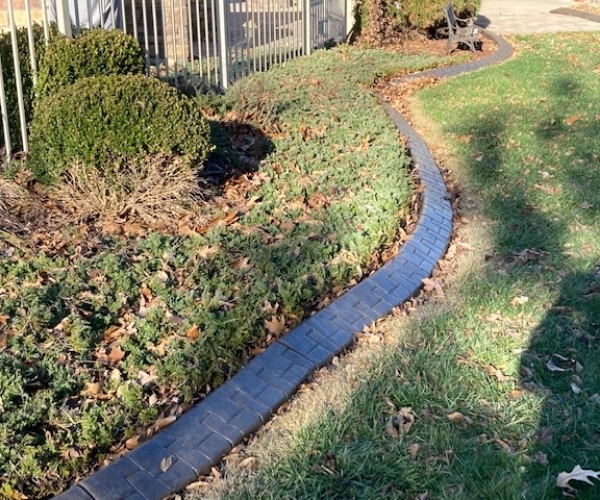 Stained Stamped Concrete Edging