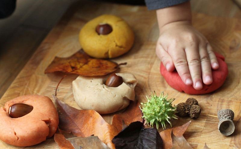 Home made pumpkin spice playdough