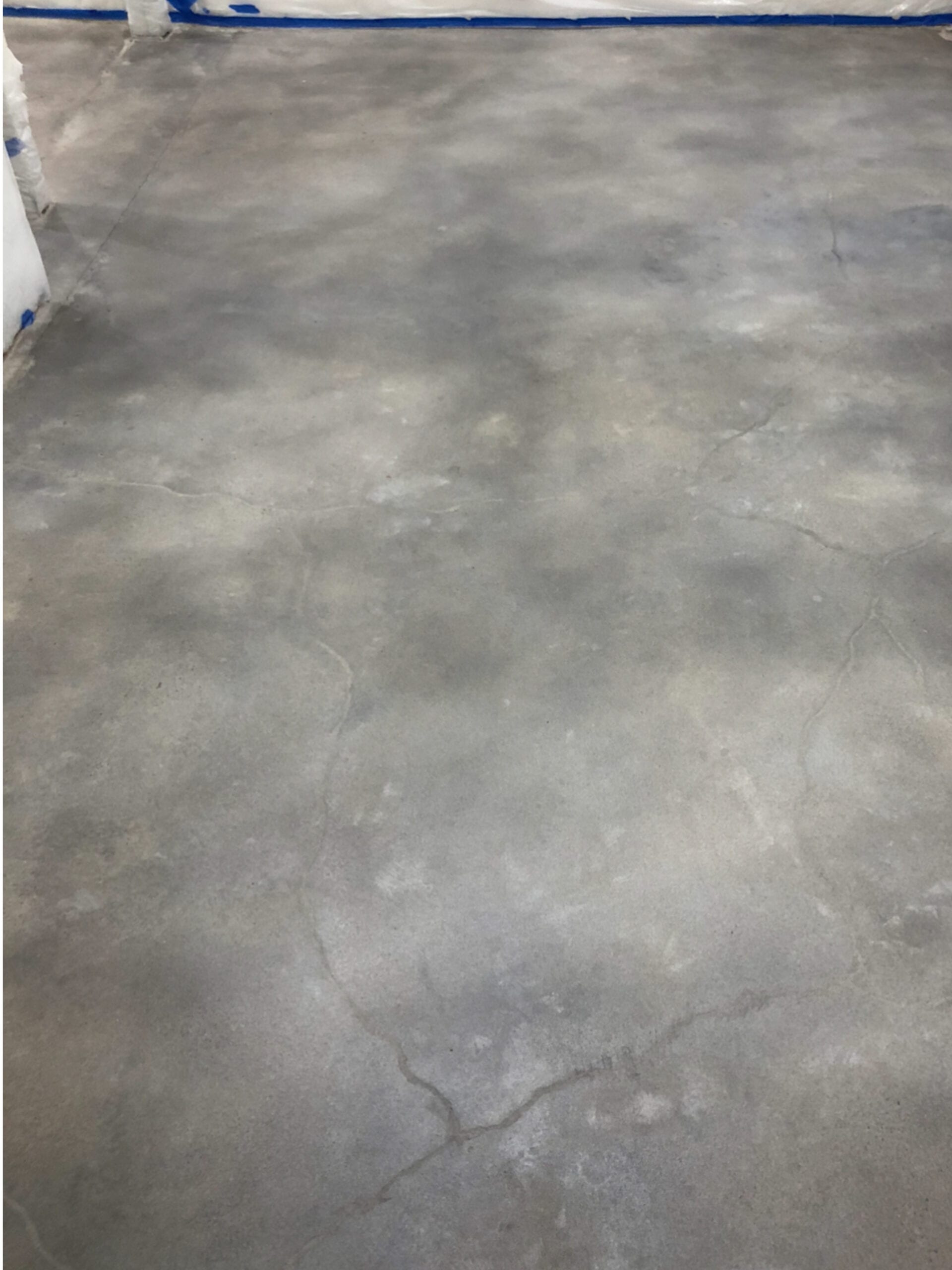 Stained Concrete Basement Floor