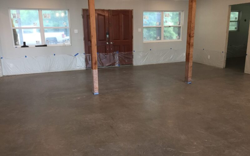 Black and Coffee Brown Acid Stained Floor