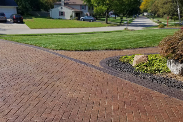 Driveway Concrete Pavers - Black, Crimson Portico