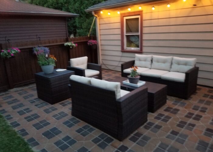 Acid Stained Concrete Patio Paver Floor