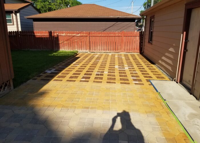 Staining Concrete Brick Pavers