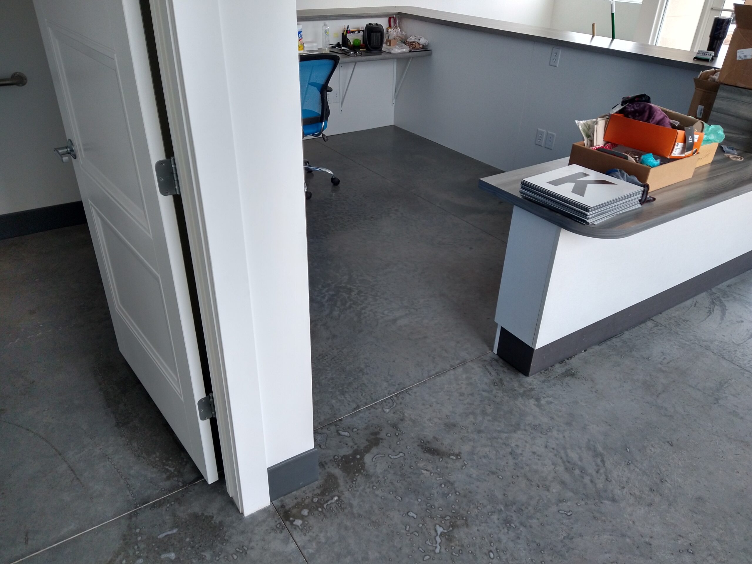 Faded concrete stain