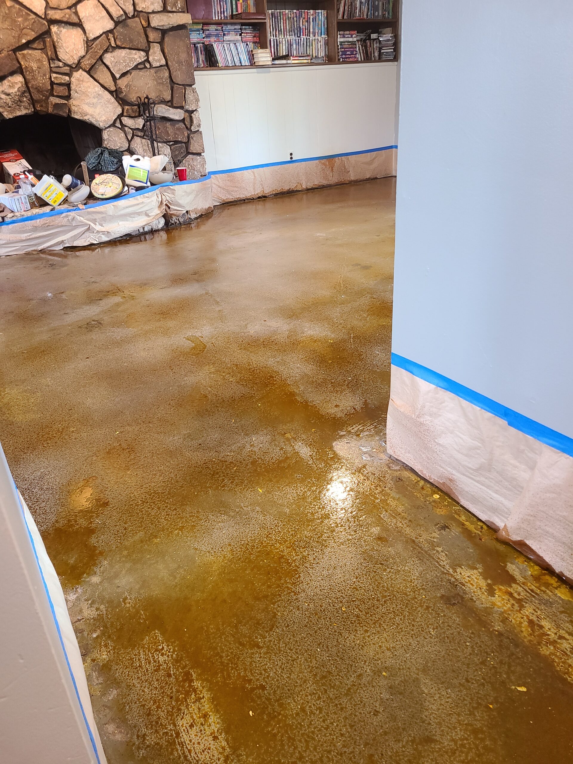 Developing black EverStain acid stain