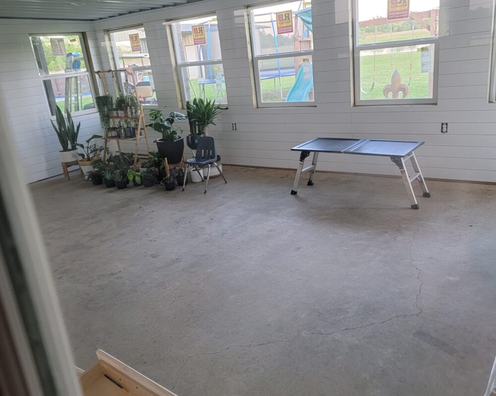 Prepped and Clean Concrete Floor Ready for Staining