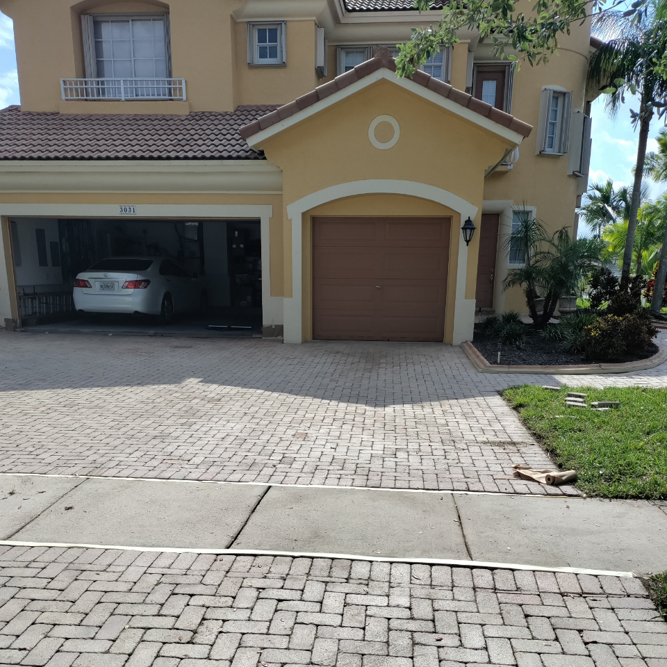 Faded Driveway Concrete Pavers
