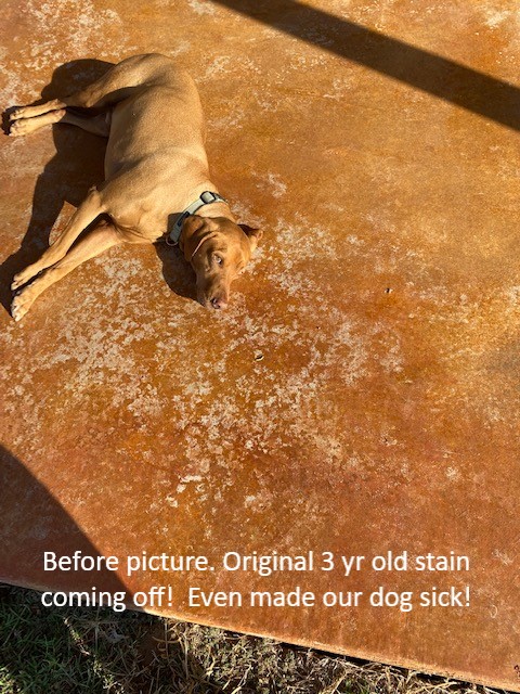 Faded concrete floor