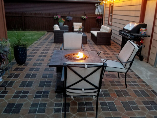 Desert Amber & Coffee Brown EverStains on Concrete Pavers