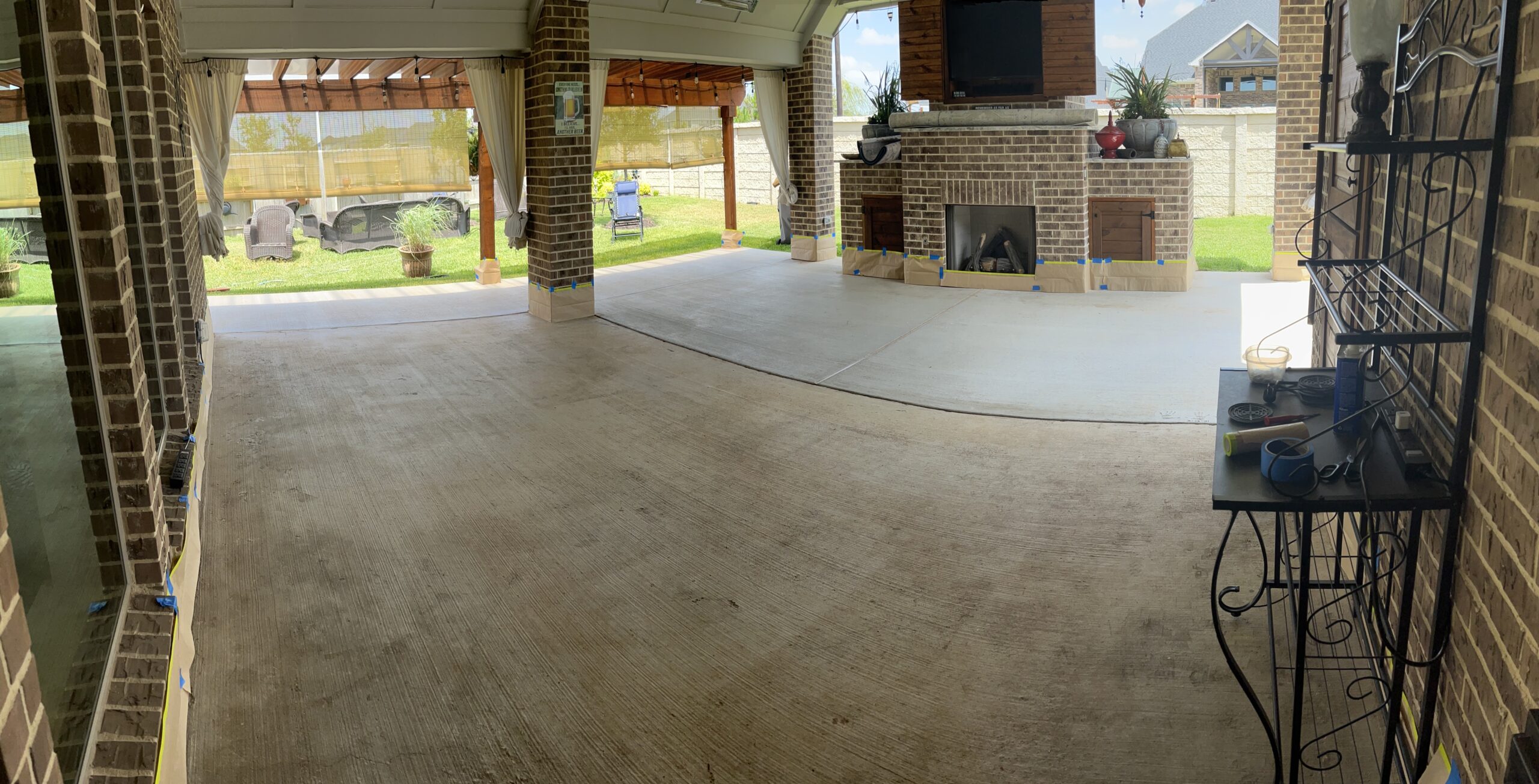 The back porch prior to the makeover.