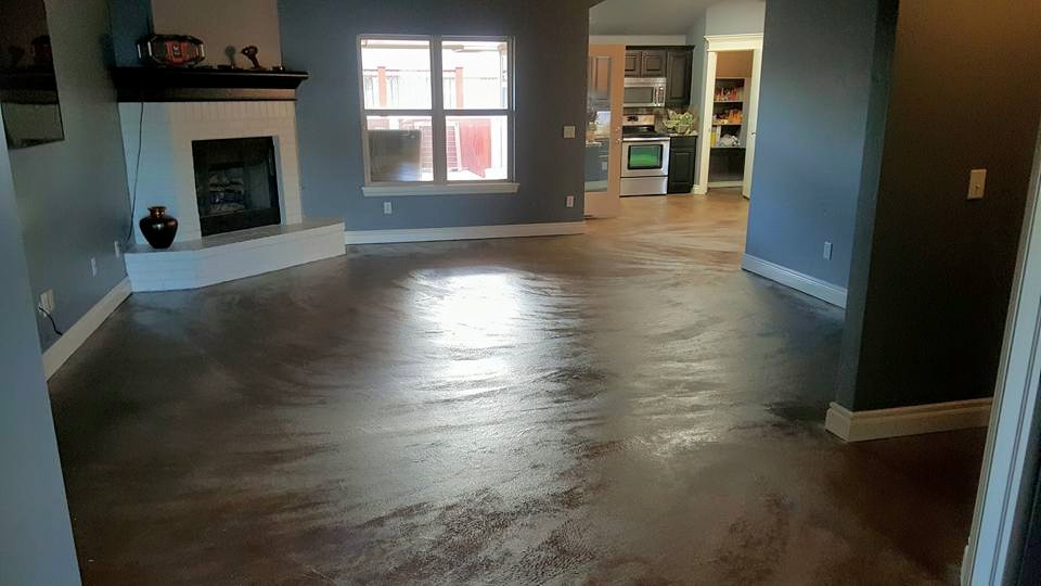 Driftwood Vibrance on Concrete Floor