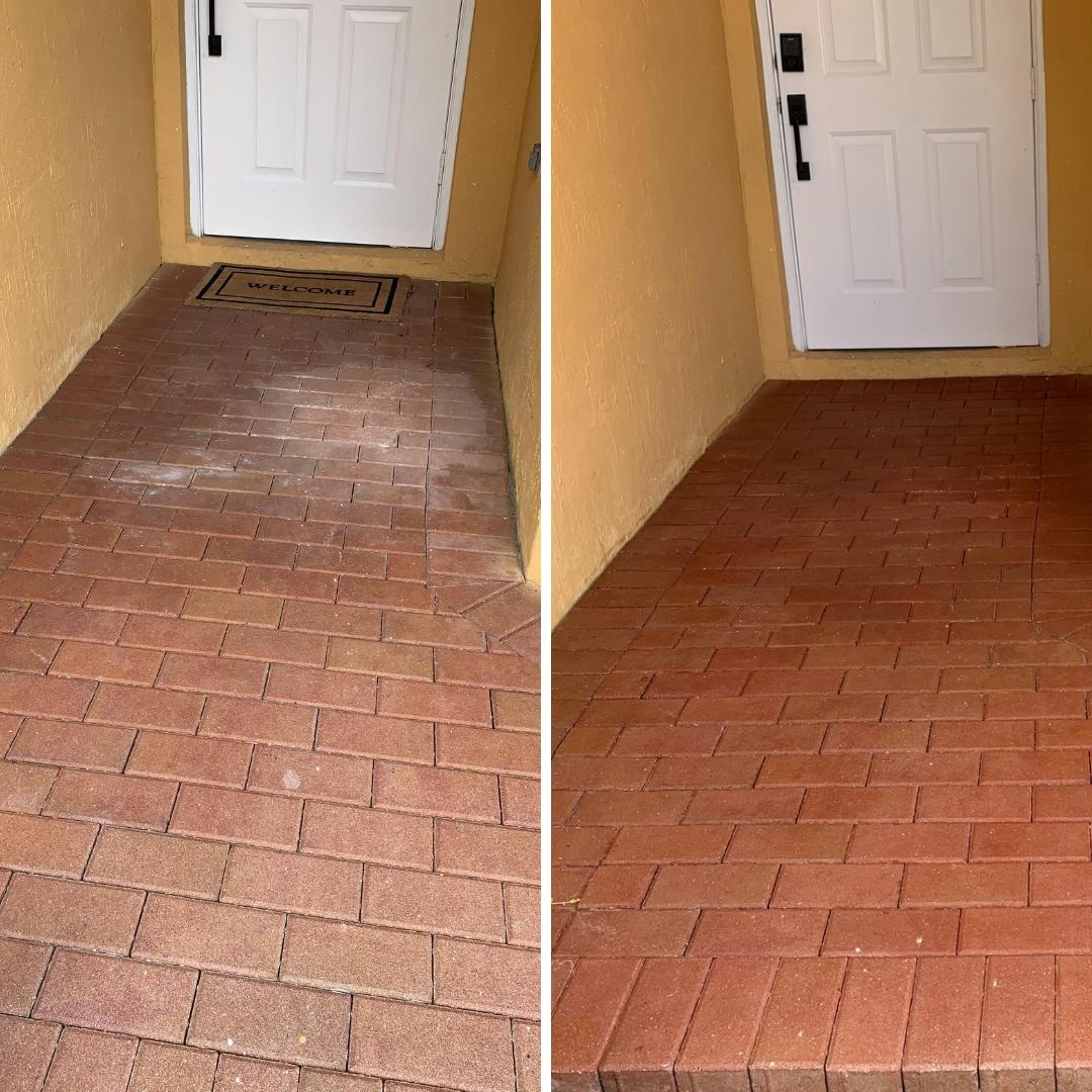 Crimson Portico Stained Concrete Pavers