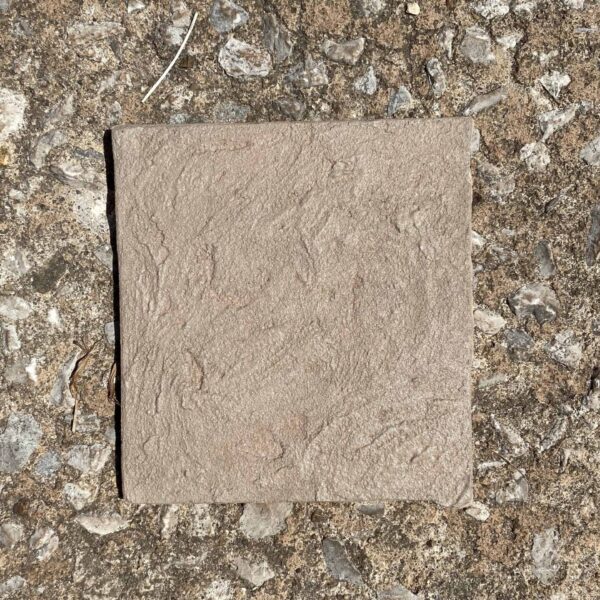 Gray Textured Concrete Overlay Stained with Tan Antiquing Stain and Sealed with EasySeal, Satin