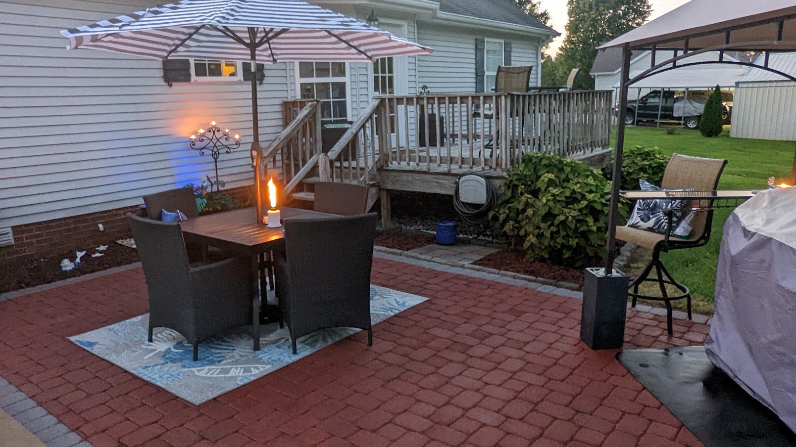 Concrete paver patio renovation