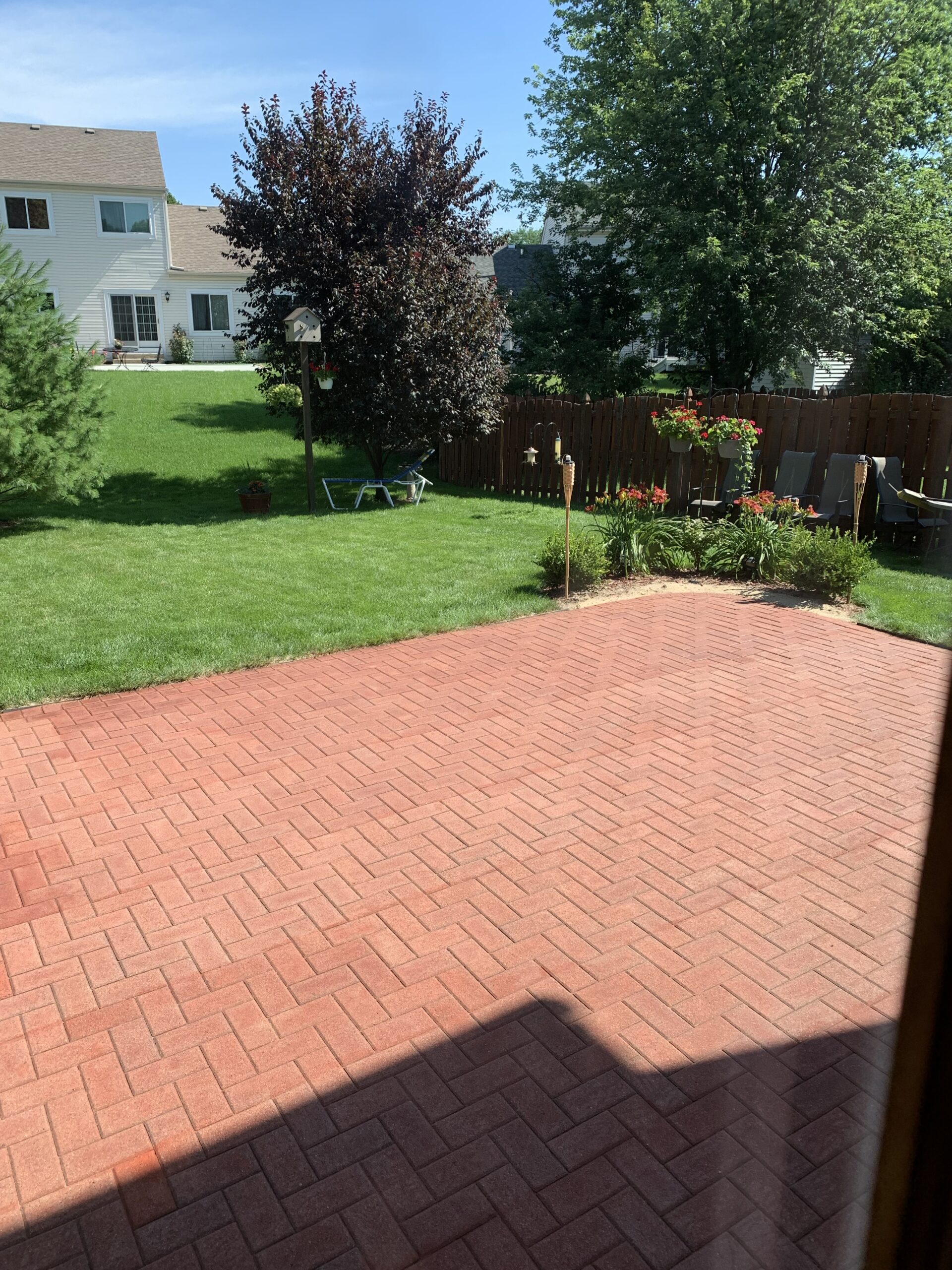 After applying Portico paver stain