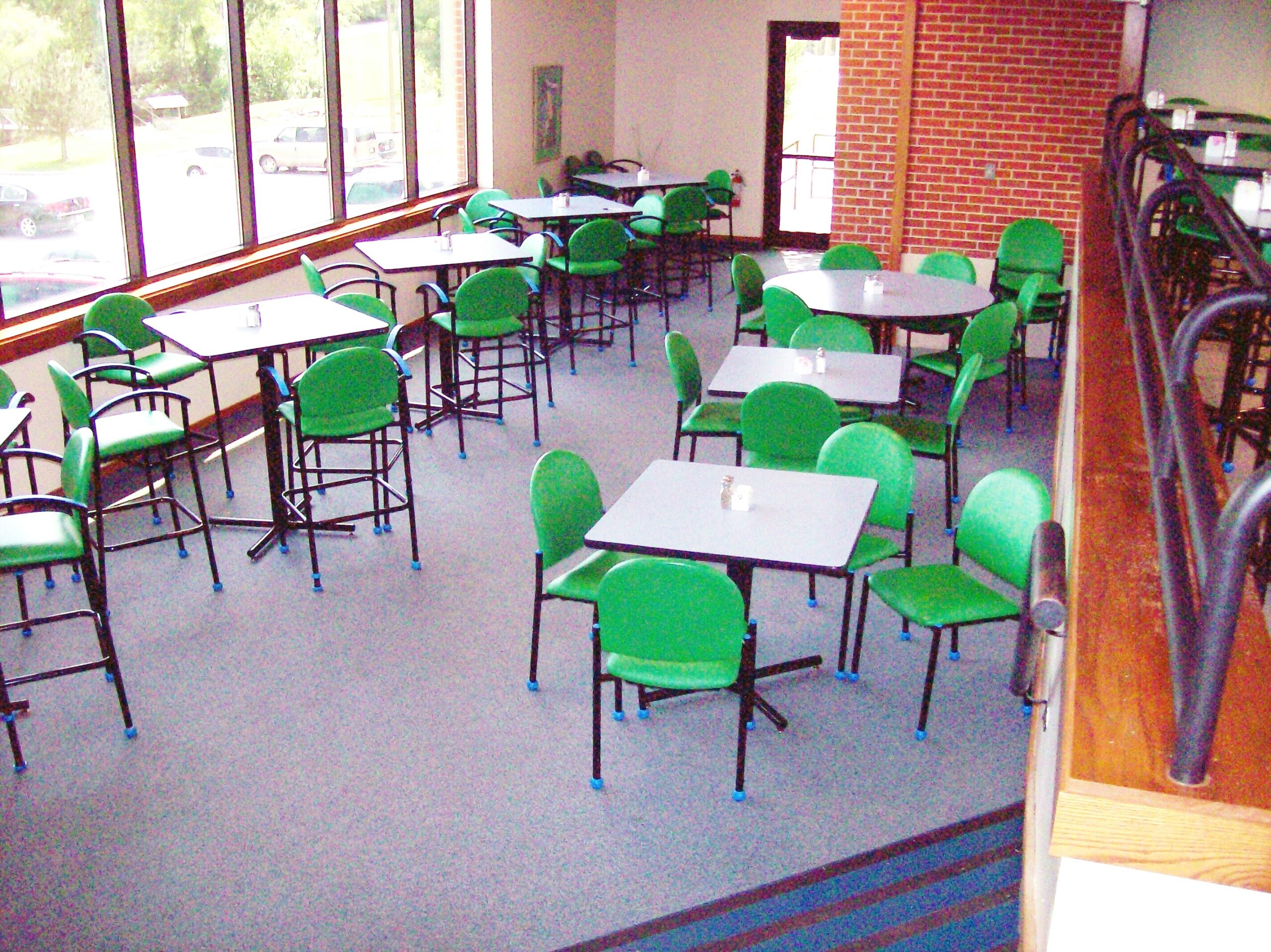 Restaurant with carpet floors
