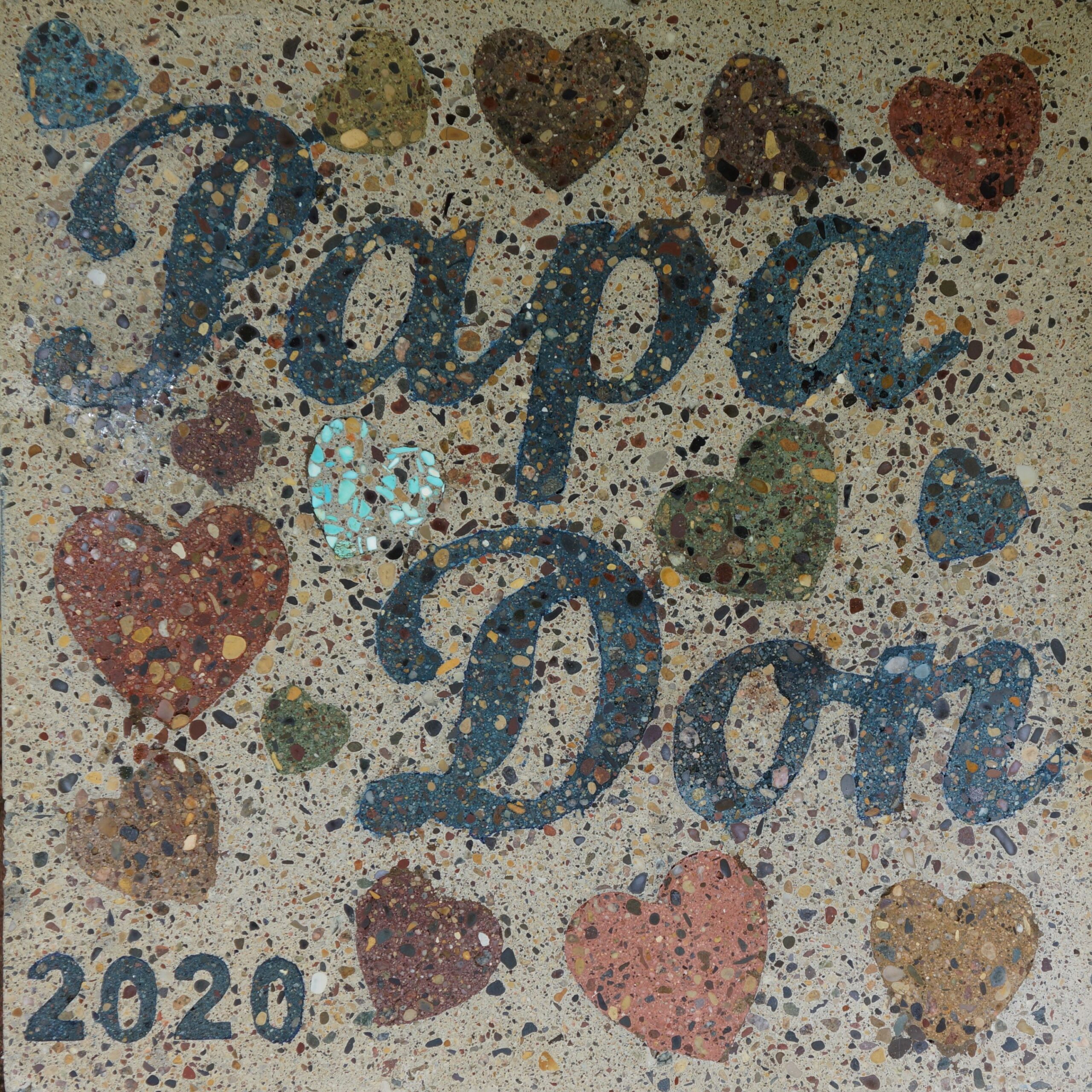 Concrete pigment paver design