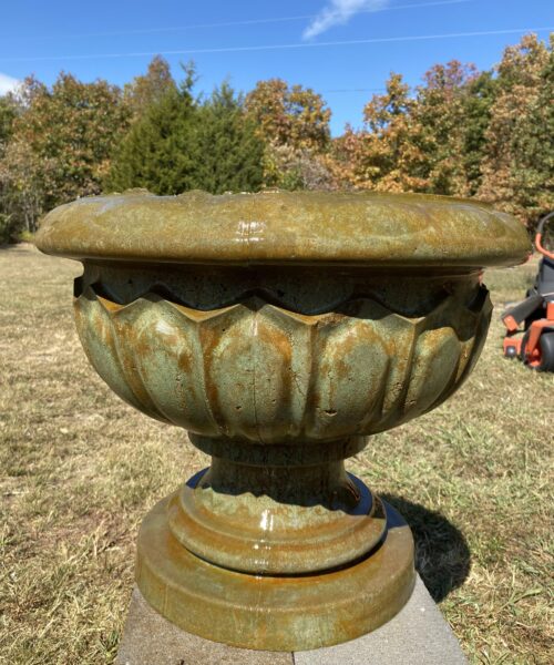 Stained concrete planter
