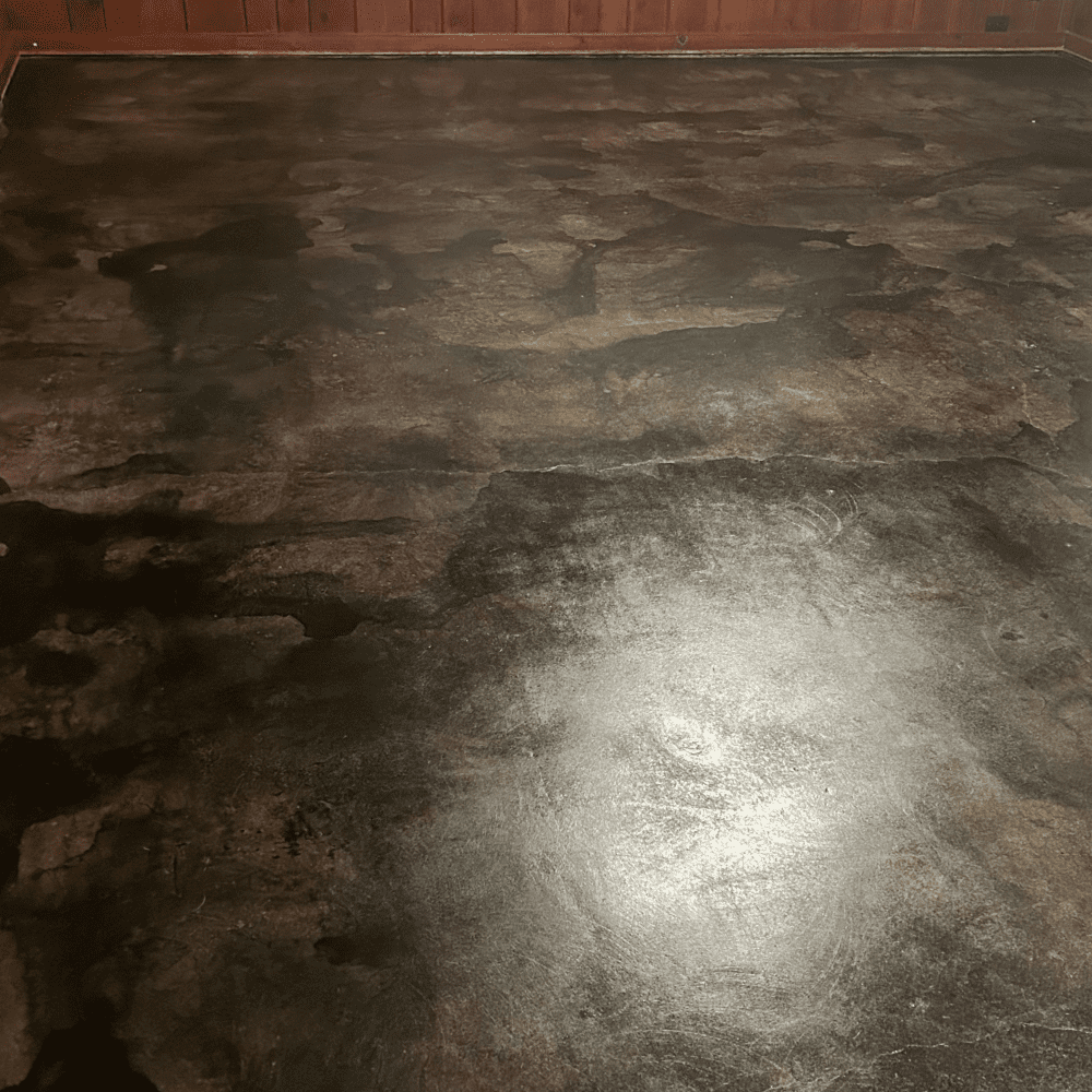 Improved living area after staining